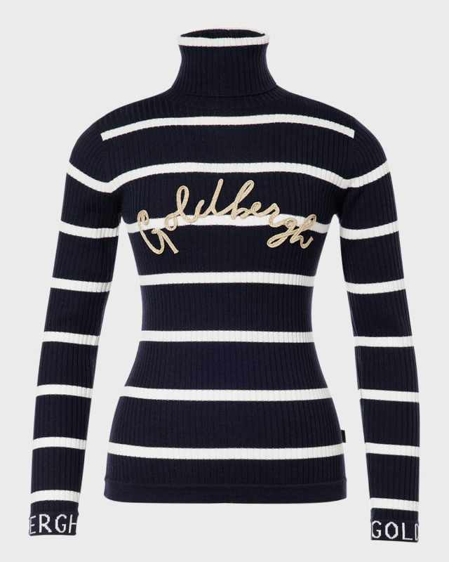 Mimi Striped Long-Sleeve Knit Sweater